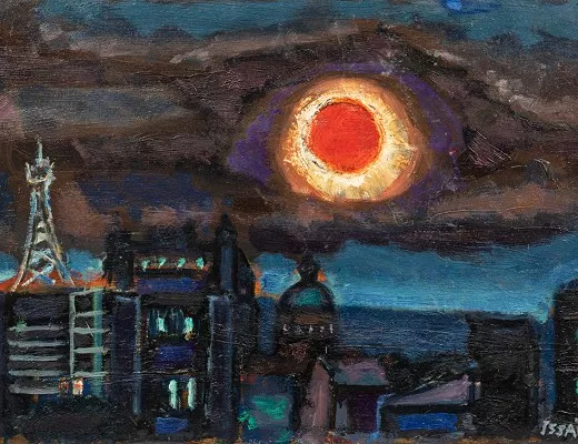 Soleil rouge sur Paris